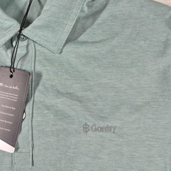 Travis Mathew Polo Shirt Men's Medium Green The Zinna Pima Cotton Golf NWT - Picture 4 of 9